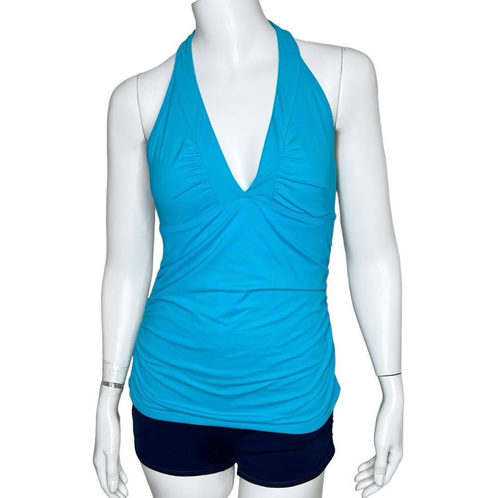 Athleta Turquoise Halter Bikini Top